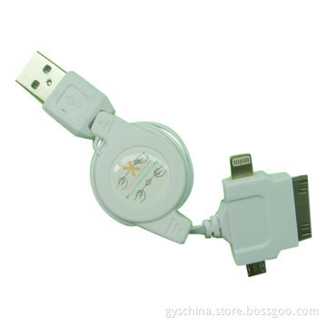 3-in-1 Retractable Data Cables